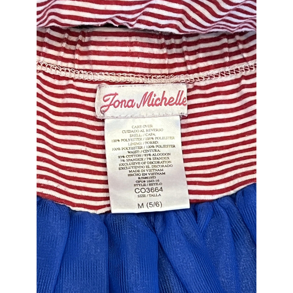 Red White Blue Polka Dot Tulle Skirt Patriotic 4th of July Outfit - Picture 5 of 5